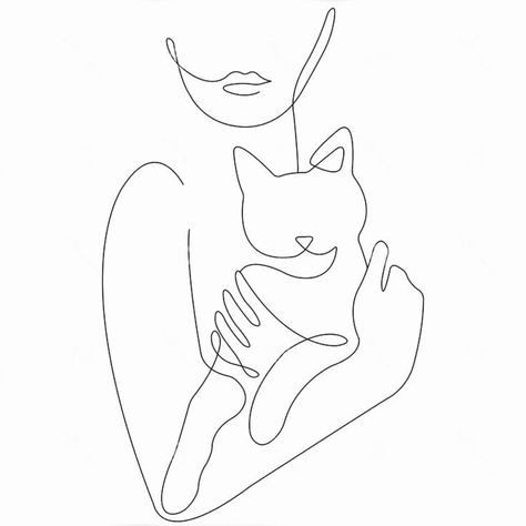 Small Cat Tattoo, Neck Tattoo Women, Best Friends Tattoo, Simple Cat Tattoo, Tattoo Ideas Minimalist, Tattoo Couples, Tatoo Dog, Cat Tattoo Design, Friends Tattoo