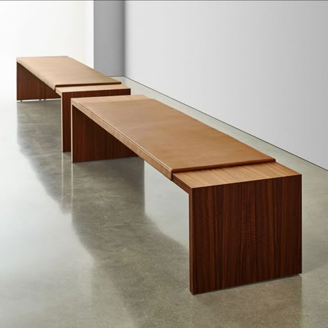 Japanese Bench, Japandi Sofa, Modern Bench Seat, Office Open Plan, Seating Bench, Wooden Benches, Minimal Furniture, Seating Furniture, Classic Table