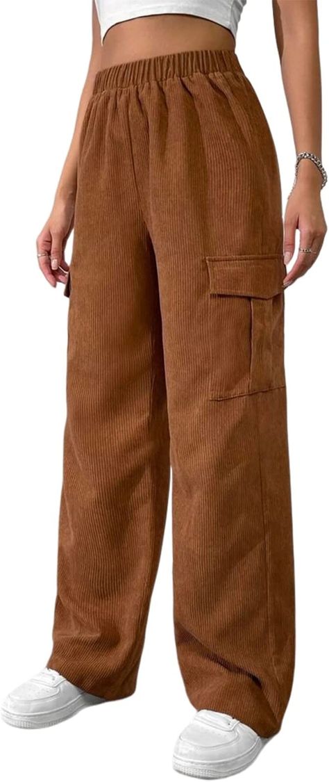 Cargo Pants Corduroy, Corduroy Pants Outfit Women, Baggy Trousers Women, Baggy Pants For Women, Baggy Pants Women, Corduroy Cargo Pants, Cloth Collection, Black Flare Pants, Corduroy Pants Women