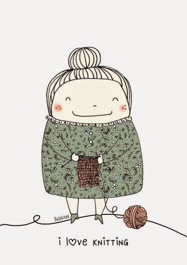 I LOVE KNITTING ILLUSTATION Knitting Illustration, Knitting Quotes, Knitting Humor, Knit Art, Knitted Wit, How To Purl Knit, Illustration Girl, Sewing Art, Knitting Girls