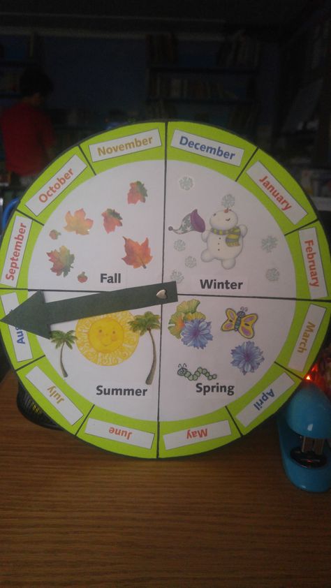 Teaching The Months Of The Year, Months Of The Year Crafts Preschool, Teaching Months Of The Year Activities, Months Of The Year Chart Ideas, Month Of The Year Chart For Preschool, Months Of The Year Preschool, Attention Activities, Maths Project, Seasons Chart