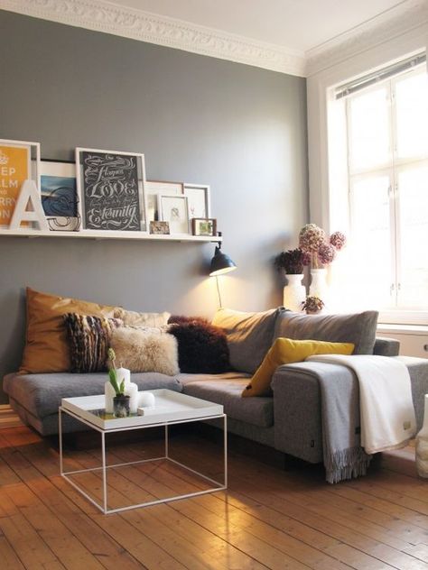 grey and mustard living room.: Living Room Color Inspiration, Mustard Living Rooms, Grey And Yellow Living Room, Teal Living Room Decor, Brown Living Room Decor, Spring Living Room, Living Room Decor Gray, Gray Walls, Living Room Decor Colors