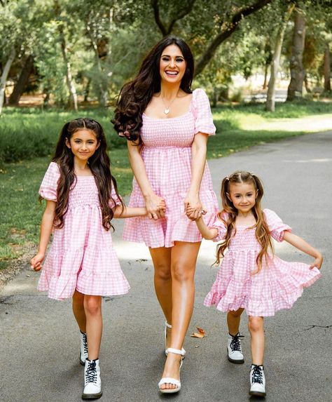 Mom daughter matching dresses