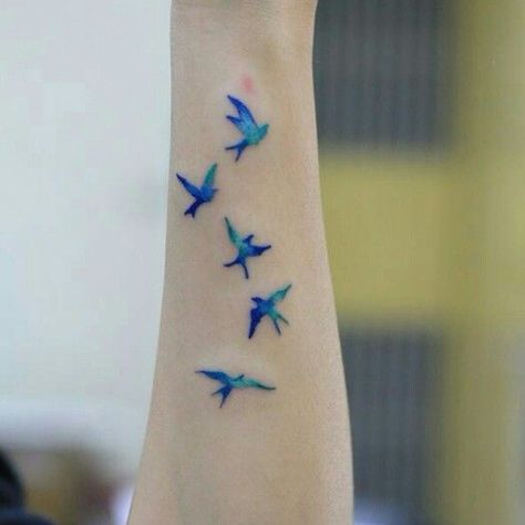 Blue Bird Tattoos For Women, Blue Bird Tattoo, First Tattoo Ideas, Bluebird Tattoo, Watercolor Bird Tattoo, Bird Tattoos For Women, Tiny Tattoos For Women, Mastectomy Tattoo, Small Bird Tattoo