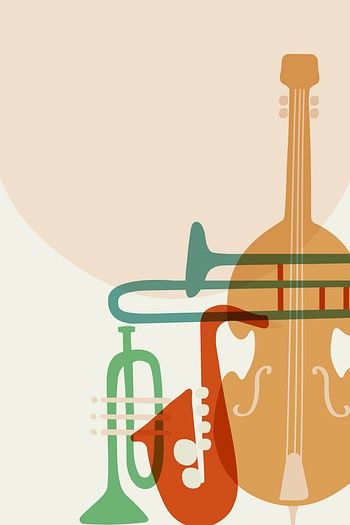 Aesthetic jazz background, musical instrument | Free Photo - rawpixel Jazz Music Aesthetic, Aesthetic Jazz, Jazz Background, Classical Instruments, Music Border, Jazz Aesthetic, Border Background, Background Retro, Orange Retro