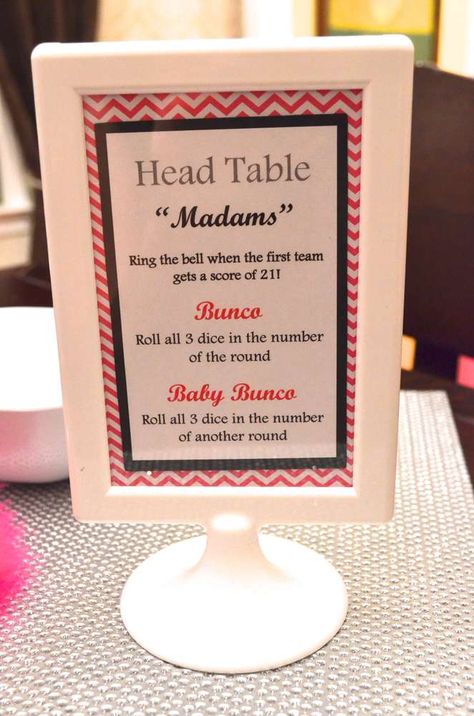 Game Night, Bunco Ladies Night Party Ideas | Photo 3 of 17 | Catch My Party Barbie Bunco, How To Play Bunco, Bunco Rules, Bunco Party Themes, Christmas Bunco, Games For Ladies Night, Halloween Bunco, Night Party Ideas, Bunco Ideas