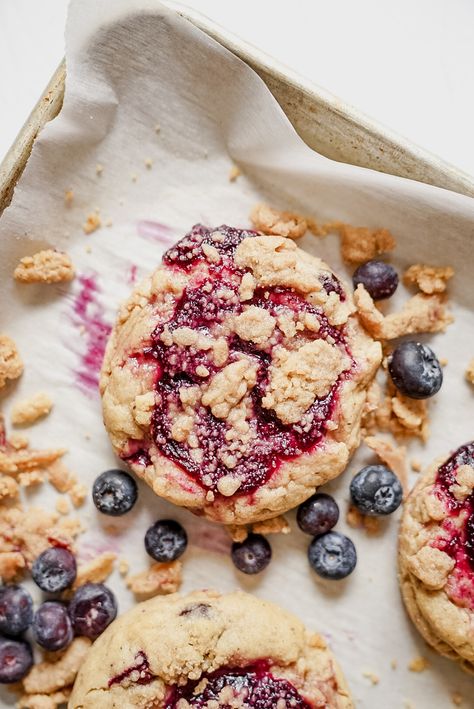 Blueberry Filled Cookies, Baking With Frozen Blueberries, Blueberry Preserves Desserts, Blueberry Pancake Cookies, Blueberry Shortbread Cookies, Blueberry Jam Desserts, Blueberry Cobbler Cookies, Blueberry Streusel Cookies, Blueberry Jam Cookies