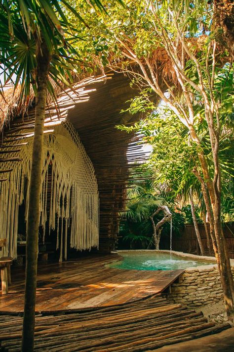 Tulum Ruins, Tulum Hotels, Garden Suite, Beach Cabana, Resort Design, Trailer Home, Hotel Boutique, Earthship, Boutique Interior