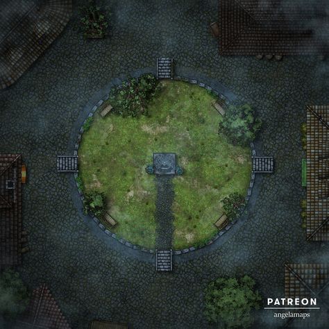 This dark run down town square is part of my free Decent into Avernus map pack, free on AngelaMaps.com #battlemap #encountermap #fantasymap #worldbuilding #dnd #dndmaps #pathfinder #fantasyrpg #roll20 #fantasygrounds #angelamaps #inkarnate #foundryvtt dndhomebrew #dungeonsanddragons #dungeonmaster #patreon #dungeonsanddragonsart #dmsguild #tabletoprpg #ttrpg Town Square Map Dnd, Town Square Battle Map Dnd, City Square Battlemap, Town Square Battlemap, Town Battlemap, 5e Maps, Grim Hollow, Elf City, Map Ideas