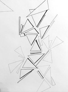 Triangle Line Art, Triangle Collage, Triangle Aesthetic, Triangular Architecture, Triangle Composition, Parti Diagram, Triangles Design, Triangle Drawing, Chinese Style Interior