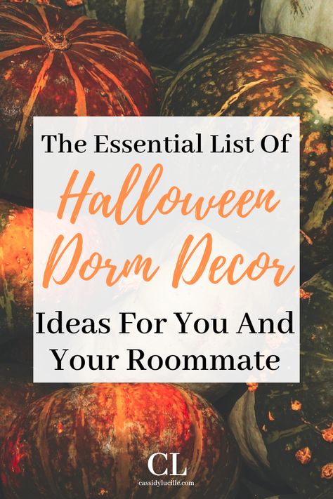 Halloween dorm decor that you need to make your dorm room super cute. These DIY halloween dorm decor ideas are super easy for Halloween dorm decor. #college #decoration #Halloween Halloween Decorations Dorm Room, Halloween Dorm Decorations, Halloween Decorations For Apartments, Creative College Halloween Costumes, Halloween Costumes Simple, Halloween Dorm, Halloween Costumes Creative, Dorm Crafts, Halloween Costumes Last Minute