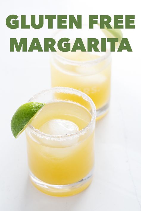 It only takes 4 ingredients to make the BEST Gluten Free Margaritas on the rocks! Not all margaritas are gluten free, so we include tips for keeping your margarita gluten free plus how to make this for a crowd. Margaritas On The Rocks, Non Alcoholic Margarita, Hidden Gluten, Strawberry Simple Syrup, Gluten Free Drinks, Adult Beverages Recipes, Honey Simple Syrup, Margarita On The Rocks, How To Make Margaritas