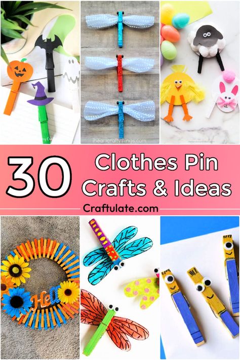 Clothespin Crafts Kids, Clothespin Crafts For Kids, Clothespin Diy Crafts, Clothespins Diy, Wooden Clothespin Crafts, Clothespin Art, Creative Art Projects, Clothespin Crafts, Pin Crafts