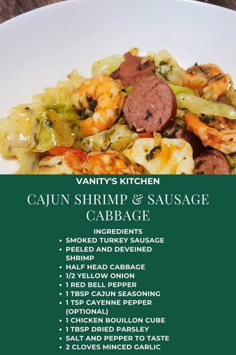 Shrimp And Cabbage Soup, Spicy Cabbage With Shrimp And Sausage, Seafood Cabbage Recipe, Cajun Sausage And Cabbage, Cajun Fried Cabbage With Sausage, Fried Cabbage Recipes Sausage, Cabbage Gumbo, Keto Cajun Shrimp And Sausage, Shrimp And Turkey Sausage Recipes