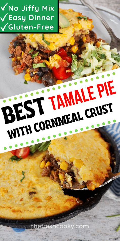 Easy Tamale Pie, Cornbread Crust, Easy Tamales, Cornmeal Crust, Tamale Pie Recipe, Tamale Casserole, Beef Tamales, Jiffy Mix, Authentic Mexican Recipes