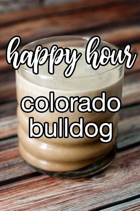 Colorado Bulldog Cocktail - The Colorado Bulldog is a variation of the White Russian cocktail. The difference is the addition of cola to the drink. It's a popular drink at college bars. It's also a bit calorie heavy so be warned! | CDKitchen.com Colorado Bulldog Drink Recipes, Colorado Bulldog Drink, Colorado Bulldog Recipe, Bulldog Drink Recipe, Bulldog Cocktail, Bulldog Recipe, Colorado Bulldog, Homemade Liqueur Recipes, White Russian Cocktail