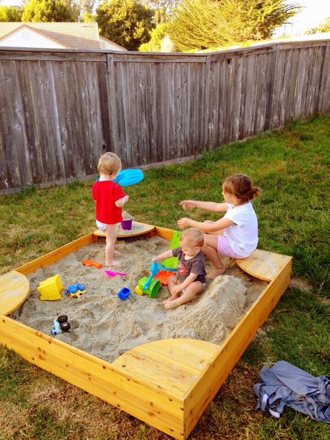 Cool Sandbox Kids Garden Play Area, Kids Garden Play, Baby Playroom, Garden Corner, Kids Garden, Cottage Life, Play Room, Sandbox, Gardening For Kids