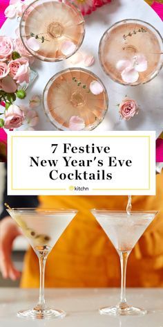 Nye Drinks, Nye Cocktail, Festive Cocktail Recipes, Cranberry Fizz, New Years Eve Drinks, New Year's Drinks, New Years Cocktails, New Years Appetizers, Sweet Bourbon