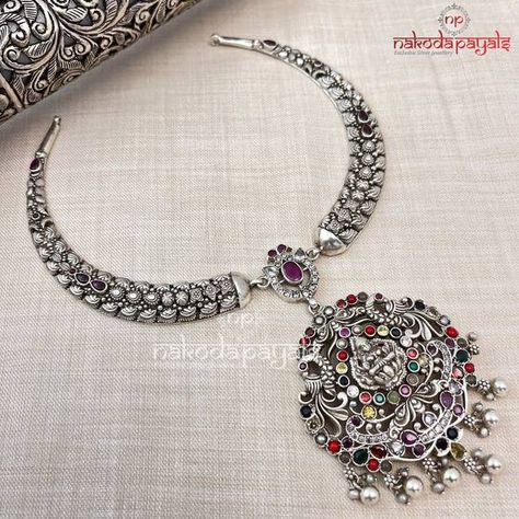 Silver Necklace's – Page 4 – Nakoda Payals Nakoda Payals, Gold Jewelry Simple Necklace, Jewellery Indian, Silver Jewellery Indian, Silver Ornaments, Jewelry Simple, Gold Jewelry Simple, Silver Jewels, Oxidised Jewellery