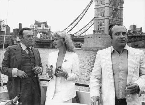 Eddie Constantine, Helen Mirren, Bob Hoskins, The Long Good Friday, 1979 The Long Good Friday, Thatcherism, Bob Hoskins, Friday Film, Waterloo Sunset, Morning Drive, 1980s Films, Gangster Films, British Movies