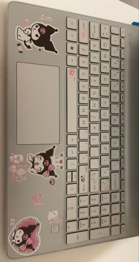 Mac Stickers Aesthetic, Macbook Case Stickers, Kawaii Laptop, Pc Decoration, Mac Stickers, Sanrio Stickers, Laptop Case Stickers, Journal Decoration, Laptop Decoration