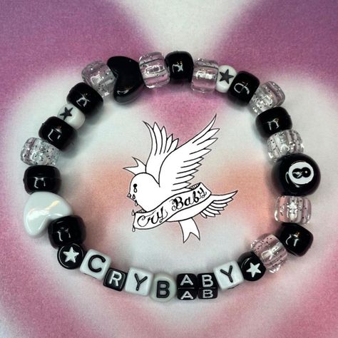 Lil Peep Matching Bracelets, Kandy Braclets, Lil Peep Bracelet Ideas, Lil Peep Bracelet, Matching Bracelet Ideas, Kandi Rave, Diy Kandi Bracelets, Pony Bead Bracelets, Matching Couple Bracelets