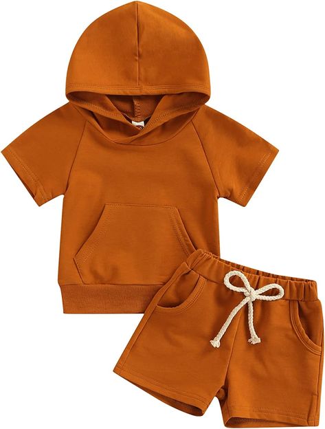 Old Man Outfit, Boy Sweatpants, Baby Boy Summer, Shirt Pant Set, Pants Brown, Sweatshirt Short Sleeve, Girls Summer Outfits, Baby Pants