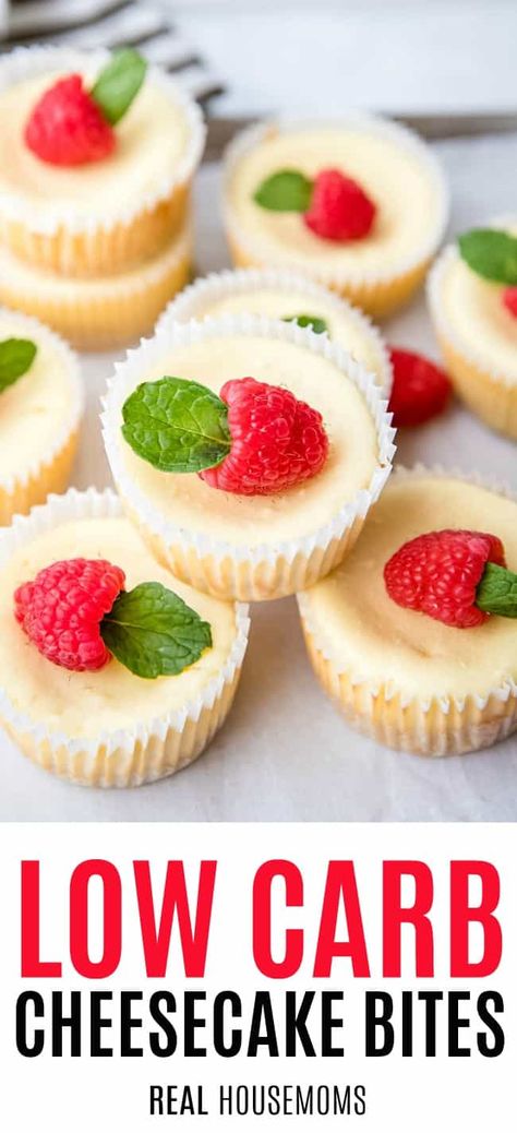 Healthy Recipes Dinner Low Carb, Low Carb Cheesecake Bites, Low Sugar Diet Recipes, Keto Cupcakes, Low Carb High Protein, Low Fat Low Carb, Low Carb Low Fat Recipes, Healthy Low Calorie Meals, Low Carb Cheesecake