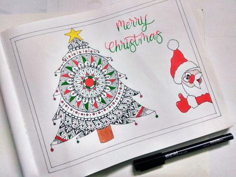 Christmas tree mandala art Tree Mandala, Mandala Art, Diy Art, Merry Christmas, Bullet Journal, Christmas Tree, Electronic Products, Christmas, Art