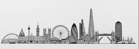 London Skyline Tattoo, Skyline Tattoo, Linkedin Banner, London Tattoo, City Background, London Skyline, Adventure Book, Cologne Cathedral, Taj Mahal