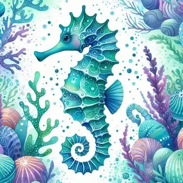 Ocean-themed 5d Kit - Easy Diy Round Gem Art, Craft, Home Decor Canvas, 40.01 X 40.01 Cm - Arts, Crafts & Sewing - Temu Italy Seahorse Painting, Steampunk Elements, Winter Art Lesson, Ocean Drawing, Diy Gem, Seahorse Art, Drawings For Boyfriend, Beach Art Painting, Sea Life Art