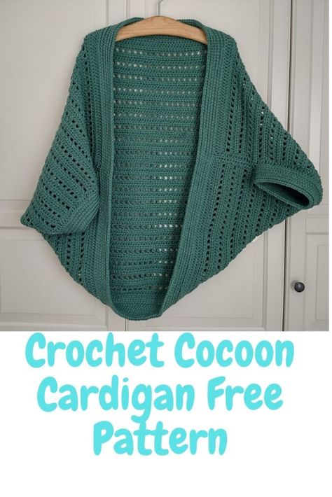 Crochet Cocoon Cardigan, Cocoon Cardigan Pattern, Crochet Shrug Pattern Free, Crochet Cardigan Free, Crochet Cocoon, Crochet Wrap Pattern, Crochet Cardigan Pattern Free, Gilet Crochet, Crochet Shrug Pattern