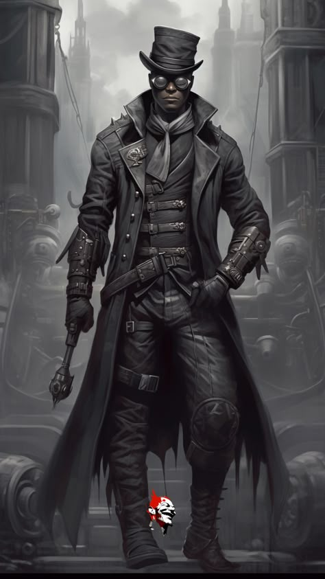 Steampunk Alchemist Character Design, Steampunk Male Outfit, Mabon Tarot, Minas Ithil, Steampunk Superhero, Steampunk Male, Goth Male, Vampire Wedding, Steampunk Character