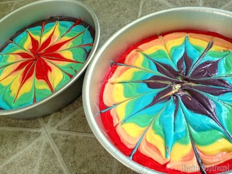 Tye Dye Cake, Hippie Cake, Tie Dye Birthday Party, Pear And Almond Cake, Double Layer Cake, Tie Dye Birthday, Tie Dye Party, Mini Tortillas, Tiny People