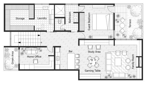 Basement Layout: A Practical Idea by Our Expert Architect Basement With Bedrooms Layout, Basement Narrow Layout, Basement Ideas Plan, Large Basement Ideas Layout Open Concept, Basement Floorplan Ideas Layout, Finished Basement Designs Layout, Finished Basement Ideas Layout Floor Plans, Basement Layout Ideas Floor Plans Design, Basement Apartment Layout