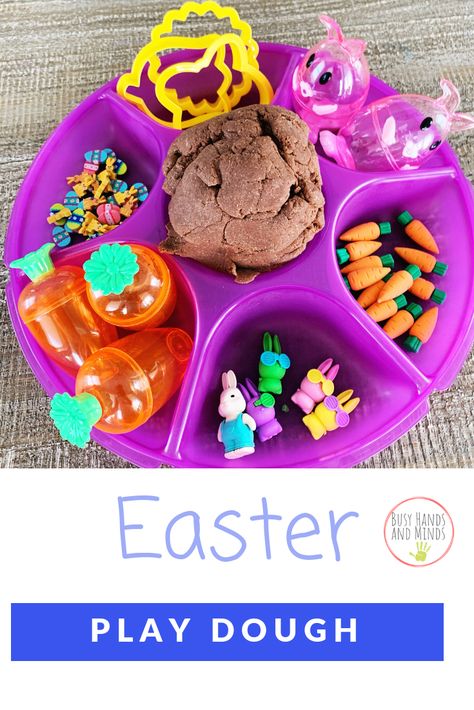 Play Doh Tray, Play Dough Station, Playdoh Tray, Playdough Trays, Easter Preschool Theme, Preschool Easter Activities, Quiet Bins, Playdough Station, Easter Homeschool