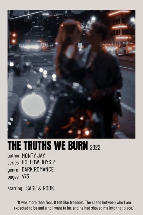 The Truths We Burn, The Hollow Boys Aesthetic, Hollow Boys Series Aesthetic, The Truths We Burn Monty Jay, Hollow Boys Series, The Hollow Boys, Book Polaroid, Books Romance Novels, Polaroid Posters