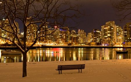 Romantic Winter Night | Winter Night Rainy City Aesthetic Night Wallpaper Laptop, Christmas Widescreen Wallpaper, City Lights Wallpaper Desktop, Christmas Background Computer, Wallpaper Backgrounds Mac, Skyscrapers Wallpaper, Night Skyscrapers, Skyscrapers Architecture, New York Noel