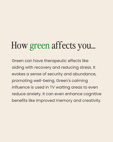 Colour psychology & the influence it has on your brand 🌈⁠ ⁠ PART 2 ✨⁠ ⁠ If you missed part one, I covered the effect of the colour red! ❤️⁠ ⁠ This time it’s all about GREEN! 🌿⁠ ⁠ Did you know every colour is associated with different emotions? Colour psychology plays a role in branding and products by influencing how consumers interact with your brand. Each colour evokes an emotion which can impact if a client books with you or not.⁠ ⁠ What brand do you think of when you see the colour green?... Green Meaning Color Psychology, Green Meaning, The Colour Red, The Colour Green, Colour Psychology, Dark Goddess, Creative Website Design, Creative Website, Different Emotions