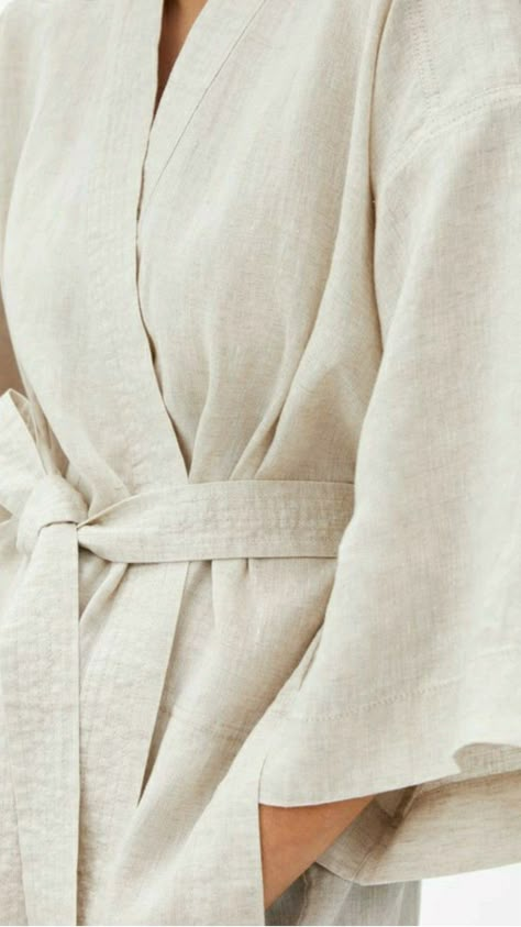 Linen Gown, Linen Bathrobe, Photo Mood, Magazine Shoot, Linen Robe, Soft Robes, Linen Fashion, Minimal Look, Linen Summer