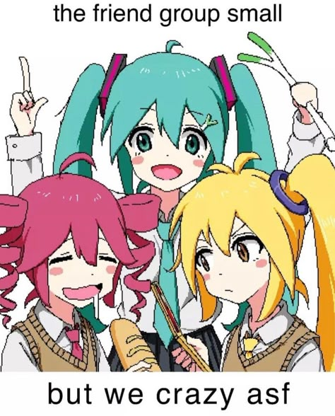 Triple Baka Squad, Triple Baka, Laika Dog, Vocaloid Characters, Friend Group, I Have No Friends, Hatsune Miku, Vocaloid, Random Stuff