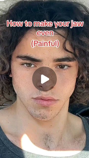 Ⓖⓛⓞⓦ ⓤⓟ on Instagram: "How to make your jaw even ( painful )" How To Make Jawline, Yoga Facial, July 11, How To Make Your, Glow Up?, Facial, Make Your, Yoga, Make It Yourself