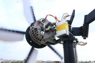 DIY Wind Turbine Using Car Alternator : 9 Steps (with Pictures) - Instructables Wind Turbine Diy, Windmill Generator, Homemade Wind Turbine, Wind Power Diy, Diy Wind Turbine, Wind Turbine Generator, Renewable Energy Systems, Car Alternator, Metal Fabrication Tools