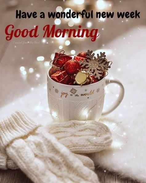 Good Morning Merry Christmas, Good Morning Winter Images, Good Morning Christmas, Good Morning Winter, Good Morning Coffee Images, Morning Coffee Images, Slaap Lekker, Good Morning Sunshine, Animated Christmas