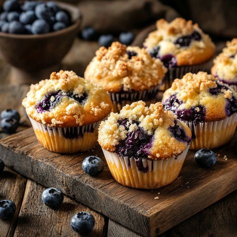 ✨ Blueberry Muffins with Crumb Topping ✨ Soft, fluffy muffins bursting with blueberries and topped with a buttery cinnamon crumble—perfect for breakfast or a sweet treat! 🫐🧁  📌 Save this recipe for later and try it out! 👩‍🍳 Full recipe: Moist muffins + crunchy topping = pure bliss. ⏱️ Ready in just 30 minutes! Blueberry Muffins With Crumb Topping, Fluffy Muffins, Quick Smoothies, Cinnamon Crumble, Moist Muffins, Berry Muffins, Blue Berry, Crumb Topping, Fluffy Pancakes