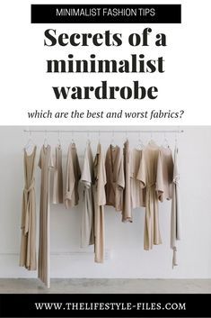 How to make sure you buy high-quality clothes? Check the labels! Learn all about the best and worst fabrics High Quality Lifestyle, Quality Capsule Wardrobe, Feminine Minimalist Style, Sustainable Minimalism, Organising Hacks, Capsule Wardrobe Tips, Natural Wardrobe, Natural Fabrics Clothing, Minimalistic Clothing