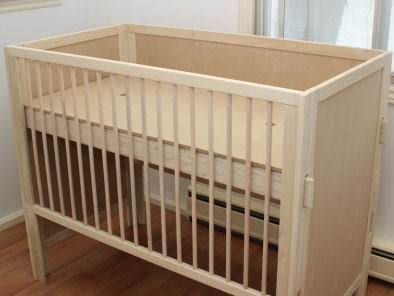 Click to enlarge Baby Bedroom Ideas Neutral, Crib Plans, Baby Crib Woodworking Plans, Wooden Baby Crib, Crib Woodworking Plans, Baby Crib Diy, Wooden Cribs, Baby Nursery Diy, Diy Crib