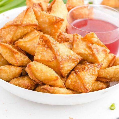 Crab Rangoon - Spaceships and Laser Beams Homemade Crab Rangoon, Rangoon Recipe, Crab Rangoon Recipe, Slow Cooker Times, Classic Appetizers, Crab Rangoon, Party Appetizers Easy, How To Fold, Egg Roll