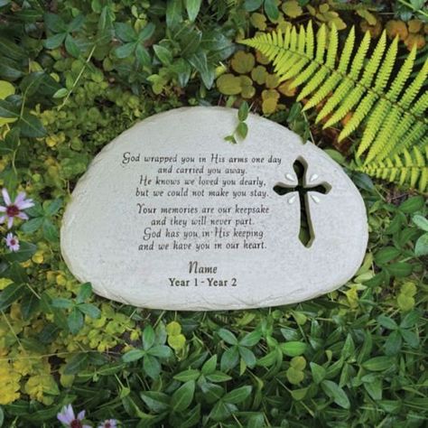 Tomb Stone Design, Memorial Plaque Ideas, Small Front Porch Ideas Entrance, Memorial Rocks, Memorial Garden Plaques, Personalized Garden Stones, Tomb Stone, Plaque Ideas, Memorial Gardens