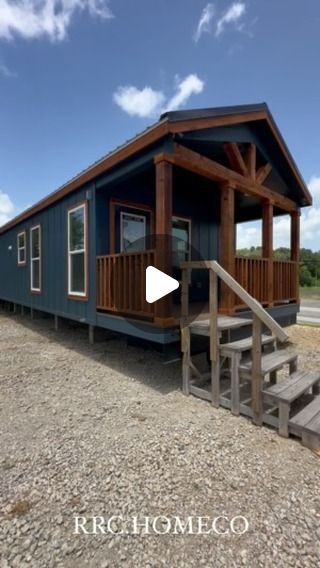 RRC Homeco on Instagram: "Platinum Cottages - HUD Series “Brownwood” 2 bed/2 bath 840 sq foot single section with double porches💙 RBI37281  🏡decorated by @rachellinger_12 🎥home tour by @themrtiny coming soon  {price} $124,467 including delivery and tiedowns within 100 miles (additional freight charges apply for farther distances), the ductless a/c and heat system installed, one set of temporary, wooden steps, manufactures warranty, plus an extended warranty. pricing cannot be guaranteed for future orders as prices are subject to change at any time without notice due to changes in building costs  🗺️visit us at 10421 SW I-30 Service Road Cumby, Texas.  🗓️Open Monday through Saturday from 9am to 5pm ☎️ Call us at 903-994-4600 📱text us at 903-994-4605 (text only - not a monitored voice l 16x40 Shed House Interior 2 Bedroom, 16x40 Shed House Interior, 16x40 Shed House, Platinum Cottages, Single Wide Mobile Home Floor Plans, 2 Bedroom Tiny House, Small Manufactured Homes, Small Modular Homes, Shed House Interior